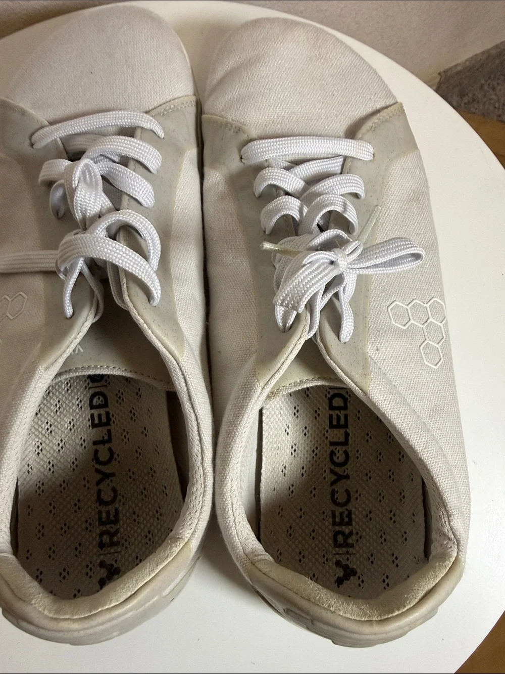 Vivo Barefoot Men's Off-White Canvas Minimalist Sneaker